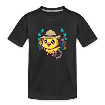 animaux mignons poussin wild west enfants enfant - T-shirt bio Premium Enfant - noir - Devant