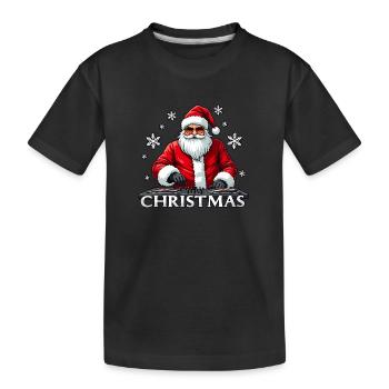 DJ Santa Claus Santa Claus German flag - Kids' Premium Organic T-Shirt - black - Front