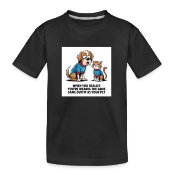 Same Outfit - Kinder Premium Bio T-Shirt - Schwarz - Vorne