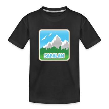 Sabalan as a mountain sport - Kids' Premium Organic T-Shirt - black - Front