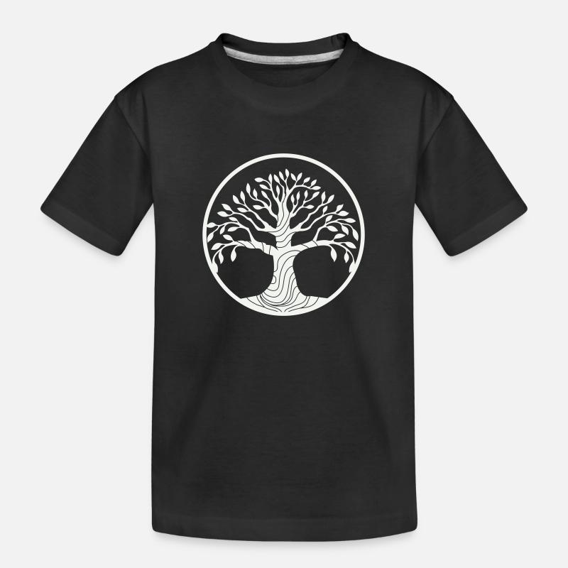 baum - Kinder Premium Bio T-Shirt - Schwarz