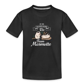 Team Marmotte - T-shirt bio Premium Enfant - noir - Devant