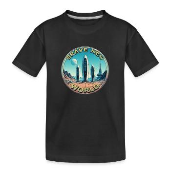 Brave New World 00345122 - Kinder Premium Bio T-Shirt - Schwarz - Vorne
