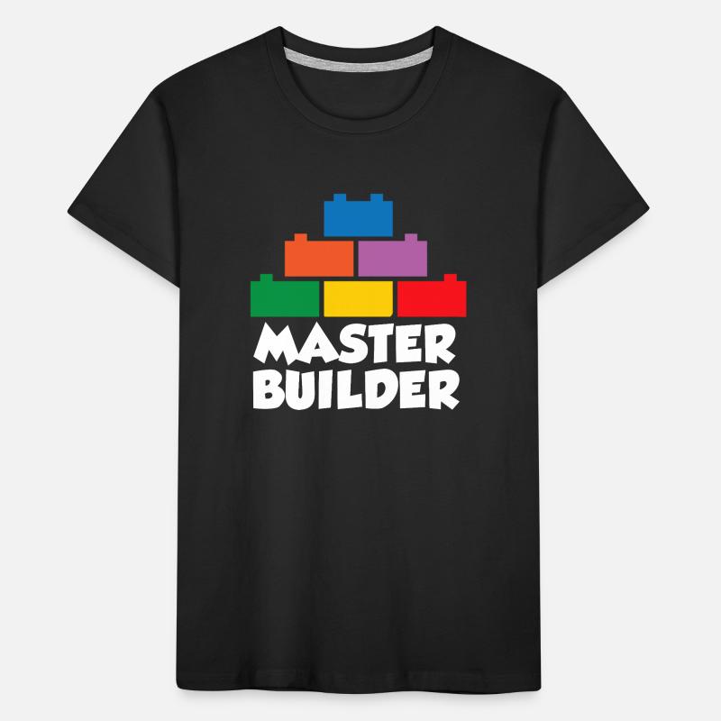 Constructeur de briques Bâtiment en briques Maître constructeur T-shirt bio Premium Enfant