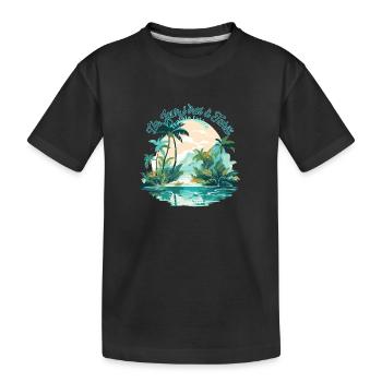 Un jour j irai à Tahiti - T-shirt bio Premium Enfant - noir - Devant