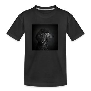 Animaux noirs - Caniche noir - T-shirt bio Premium Enfant - noir - Devant