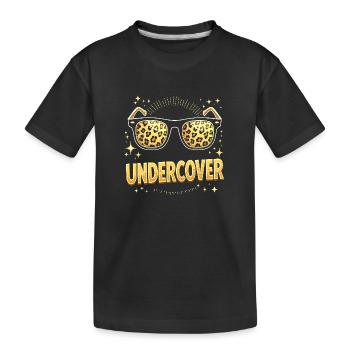 Lunettes de soleil drôles et costume de discours infiltré - T-shirt bio Premium Enfant - noir - Devant