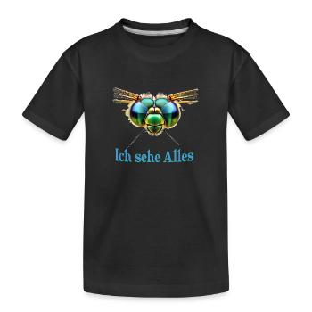 Je vois tout - T-shirt bio Premium Enfant - noir - Devant