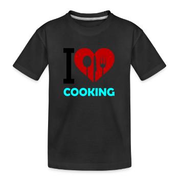 J’adore cuisiner - T-shirt bio Premium Enfant - noir - Devant