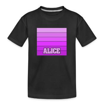 Gift for Alice - Kids' Premium Organic T-Shirt - black - Front