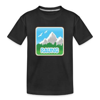 Raung as a mountain sport - Kids' Premium Organic T-Shirt - black - Front