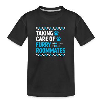 Sich um pelzige Mitbewohner kümmern Verterinarian - Kinder Premium Bio T-Shirt - Schwarz - Vorne