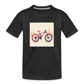 Battements de cœur et adrénaline – Mountain Bike Love - T-shirt bio Premium Enfant - noir - Devant