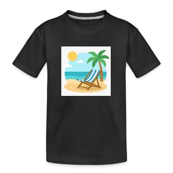 Pure détente : votre transat vous attend sur la plage - T-shirt bio Premium Enfant - noir - Devant