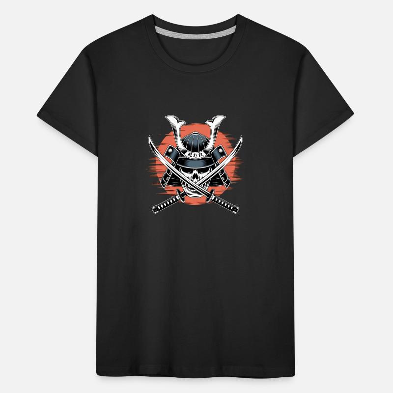 Japanischer Samurai-Krieger Kinder Premium Bio T-Shirt