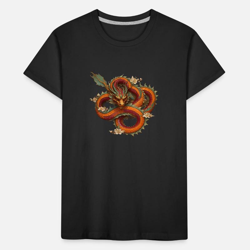 Roter Drache Kinder Premium Bio T-Shirt