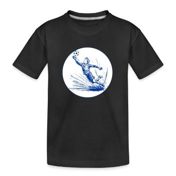 Goalkeeper (blue and white) - Kids' Premium Organic T-Shirt - black - Front