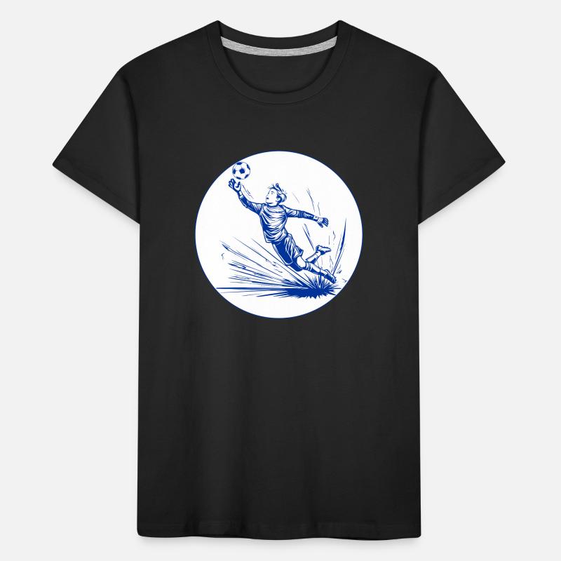 Torwart (blau-weiß) Kinder Premium Bio T-Shirt