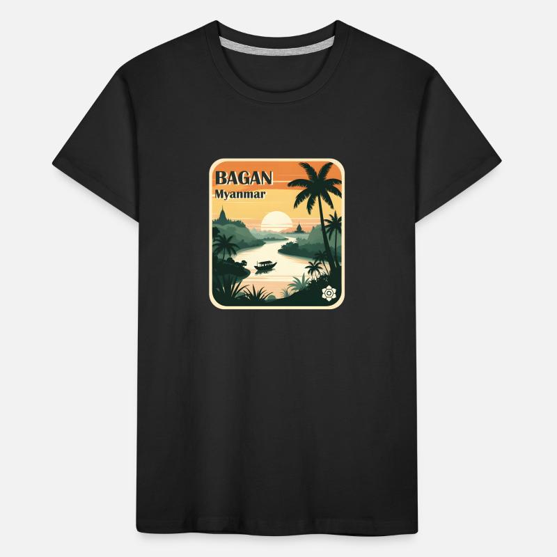 Bagan, Myanmar T-shirt bio Premium Enfant