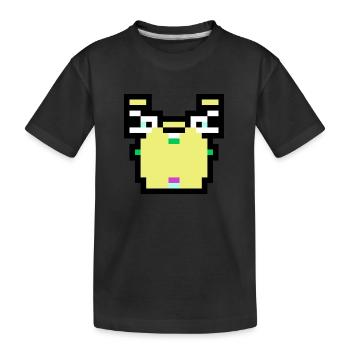 Pixel Krabbe - Kinder Premium Bio T-Shirt - Schwarz - Vorne