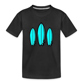 Planche de surf symbole surf - T-shirt bio Premium Enfant - noir - Devant