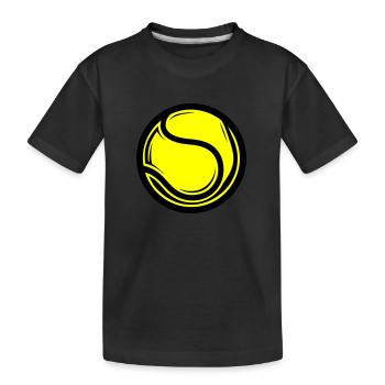 Tennisball Symbol - Kinder Premium Bio T-Shirt - Schwarz - Vorne