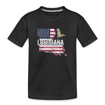 Louisiana Vereinigte Staaten Vintage Souvenir - Kinder Premium Bio T-Shirt - Schwarz - Vorne