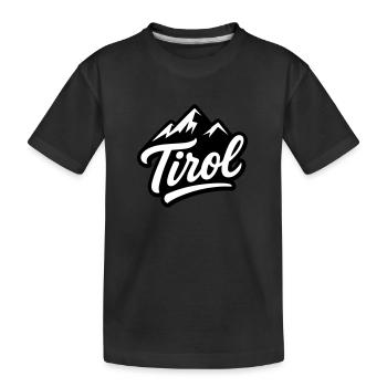 Montagnes du Tyrol - T-shirt bio Premium Enfant - noir - Devant