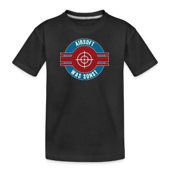 Airsoft Was Sonst Airsofter Team Mannschaft - Kinder Premium Bio T-Shirt - Schwarz - Vorne
