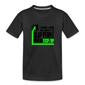 slap_over_tcp_ip - T-shirt bio Premium Enfant - noir - Devant