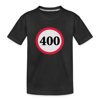 geschwindigkeitstafel_400 - Kinder Premium Bio T-Shirt - Schwarz - Vorne