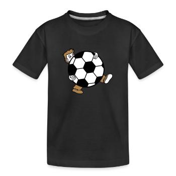 sport soccer club huge kicker goal ball ball - Kids' Premium Organic T-Shirt - black - Front
