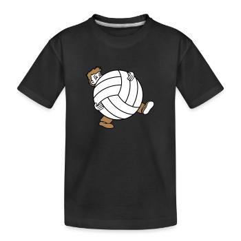 huge volleyball sport club ball ball wear s - Kids' Premium Organic T-Shirt - black - Front