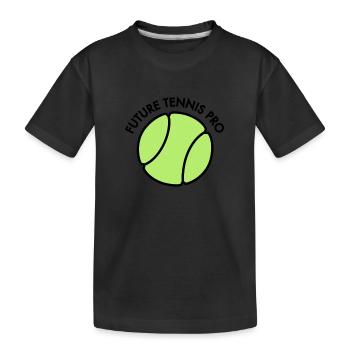 Tennis - Kinder Premium Bio T-Shirt - Schwarz - Vorne