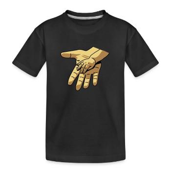 hand_in_hand - Kids' Premium Organic T-Shirt - black - Front
