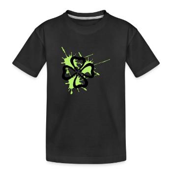 kleeblatt - Kinder Premium Bio T-Shirt - Schwarz - Vorne