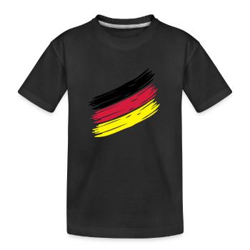 NATION Stripes - CHOOSE UR OWN COUNTRY COLORS! - Kinder Premium Bio T-Shirt - Schwarz - Vorne