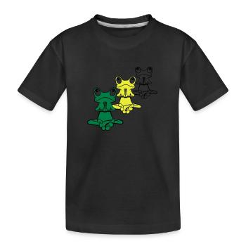 Relaxation de grenouille yoga méditation - T-shirt bio Premium Enfant - noir - Devant