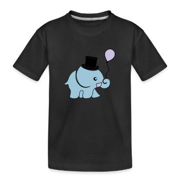 elefant_artist_002 - Kinder Premium Bio T-Shirt - Schwarz - Vorne