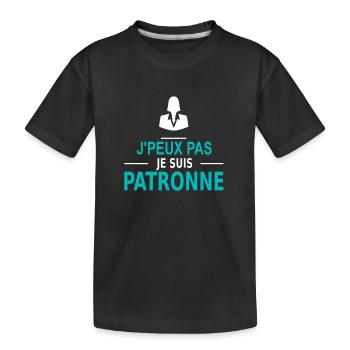 j'peux pas je suis patronne - T-shirt bio Premium Enfant - noir - Devant