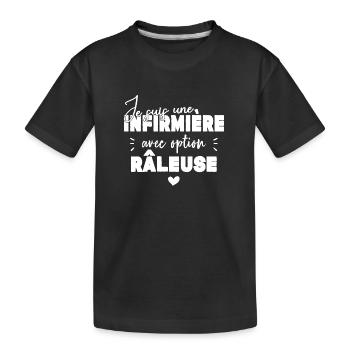Infirmière Option Râleuse Cadeau - T-shirt bio Premium Enfant - noir - Devant