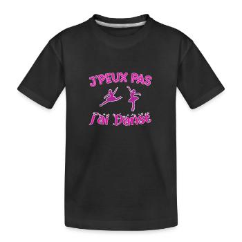 WOW j peux pas j ai Danse cadeau danseuse enfant - T-shirt bio Premium Enfant - noir - Devant