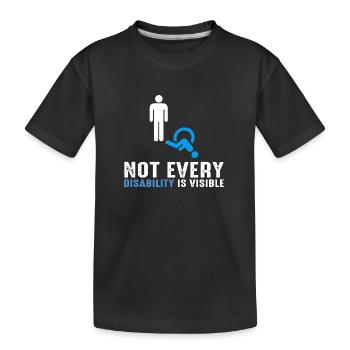 nicht jede Behinderung ist sichtbar - Kinder Premium Bio T-Shirt - Schwarz - Vorne