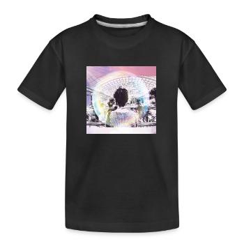 Fille dans un centre commercial - T-shirt bio Premium Enfant - noir - Devant