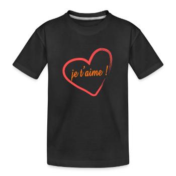 je taime - T-shirt bio Premium Enfant - noir - Devant