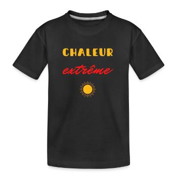 CHALEUR EXTRÊME SOLEIL ÉTÉ - T-shirt bio Premium Enfant - noir - Devant