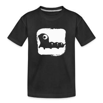 funny caterpillar - nature conservation - climate - Kids' Premium Organic T-Shirt - black - Front