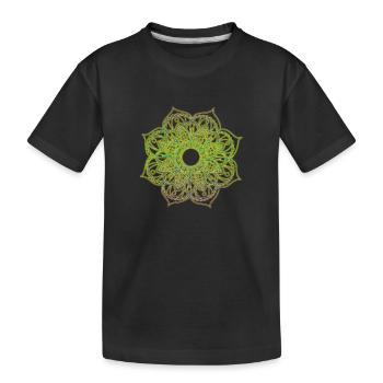 Mandala - Kinder Premium Bio T-Shirt - Schwarz - Vorne