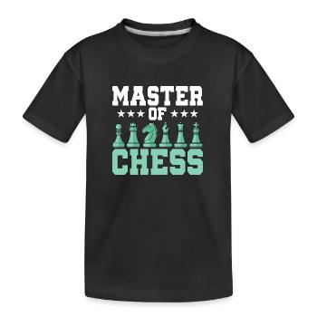 Maître d’échecs Joueur d’échecs Échiquier - T-shirt bio Premium Enfant - noir - Devant