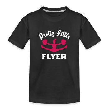 Pretty Little Flyer Cheerleader Cheerleading Gymna - Kinder Premium Bio T-Shirt - Schwarz - Vorne